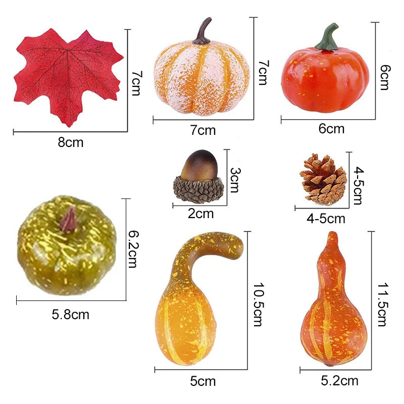 Mini Golden Autumn Pumpkin, 50 Pieces 