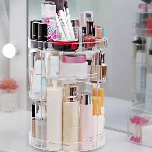 360 Degree Rotating Makeup Organizer 