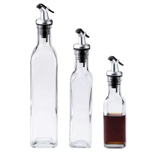 Glass olive oil bottle 