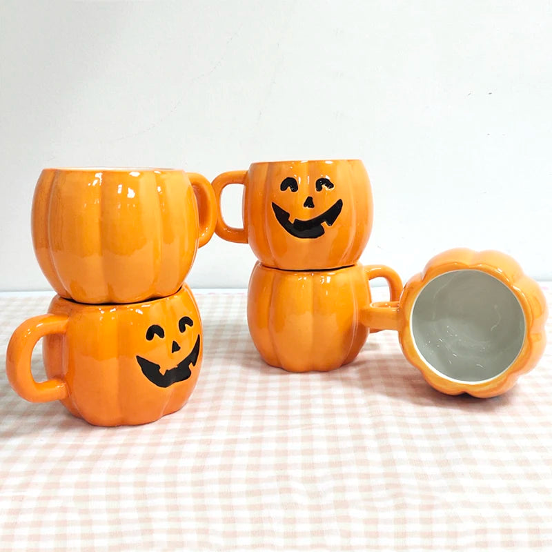 Tasses en Céramique Fantôme de Citrouille pour Halloween