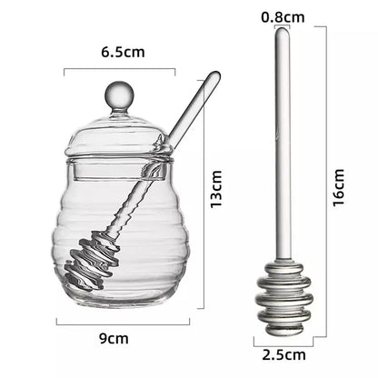 Récipient de stockage de miel en verre