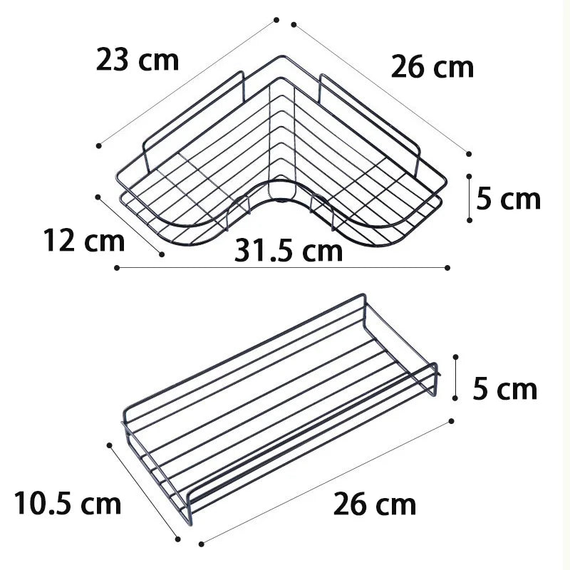 Étagères de rangement d'angle murales