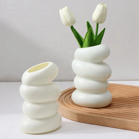 Spiral plastic vase