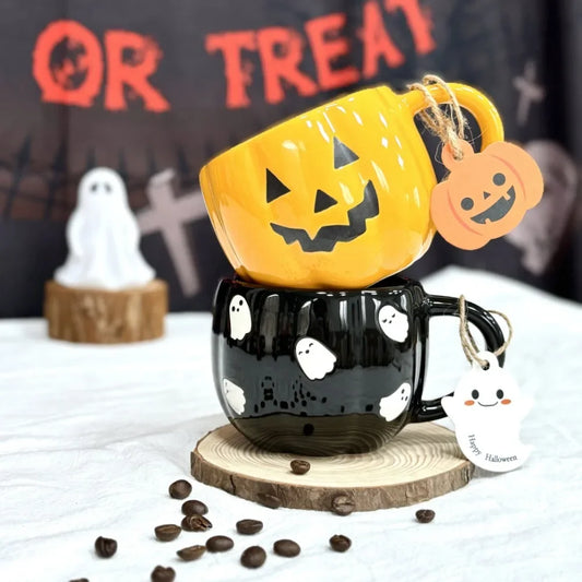 360ml Pumpkin Ghost Ceramic Mugs for Halloween