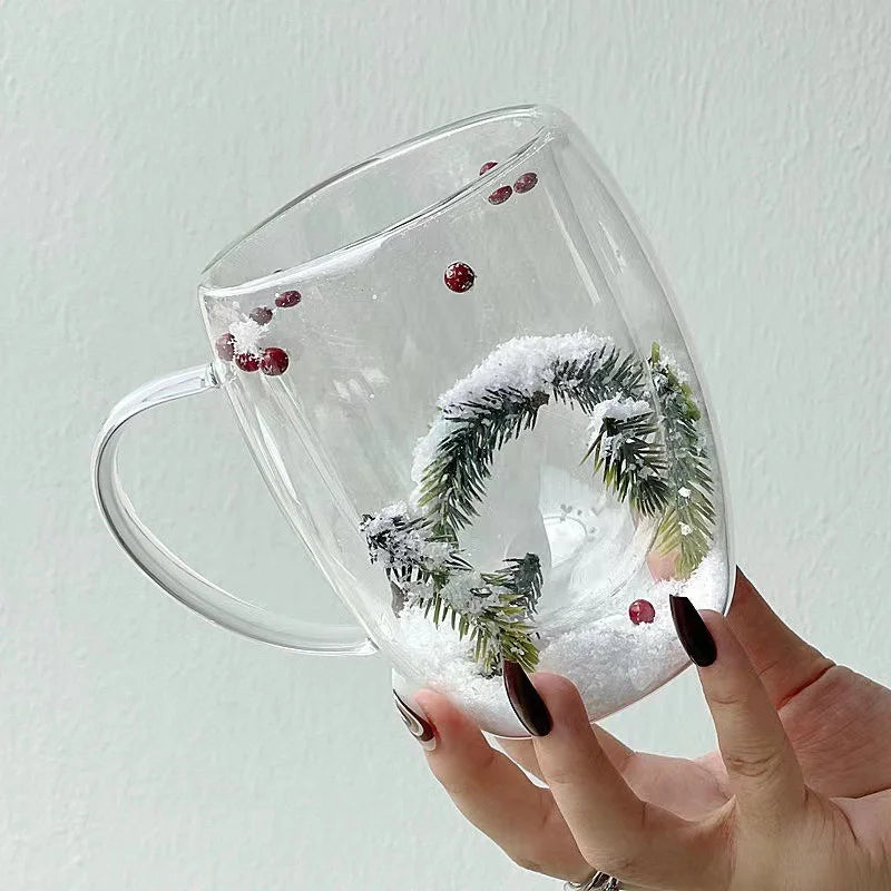 Tasse en Verre, Thème de Noël