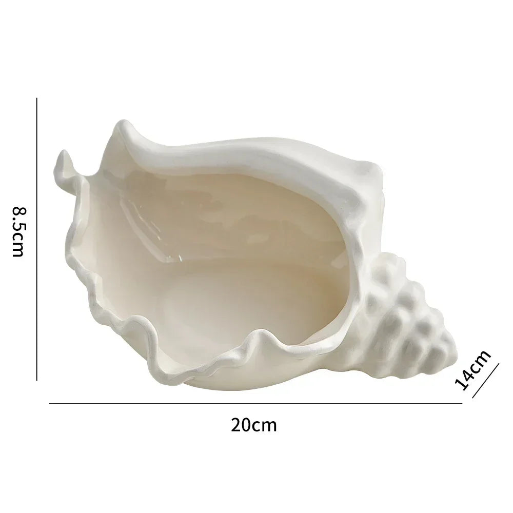 Ornements de stockage coquillages de mer en céramique