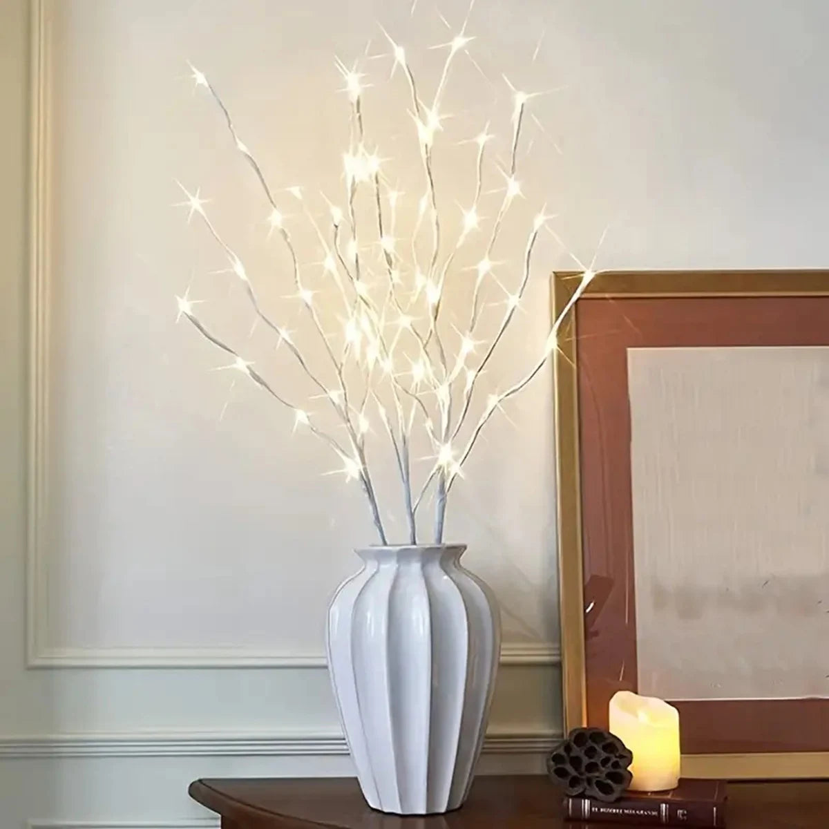 1 PC Lumière LED branche de bouleau