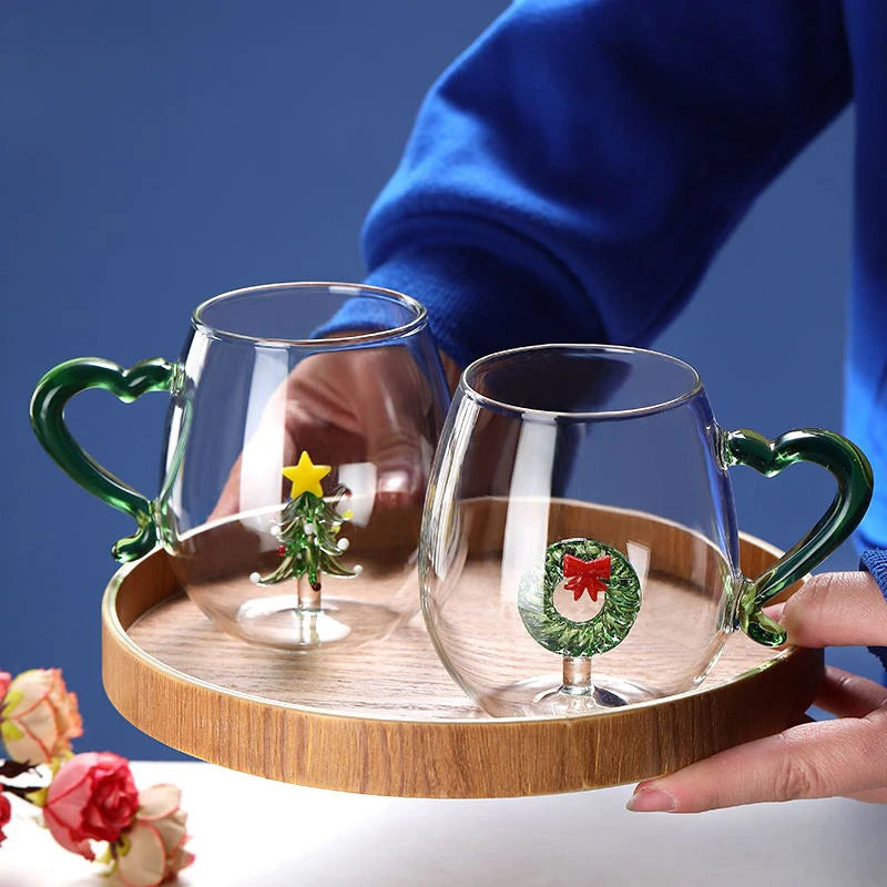 Tasse en verre Noël