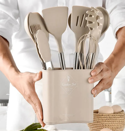 Ensemble d'ustensiles de cuisine en silicone