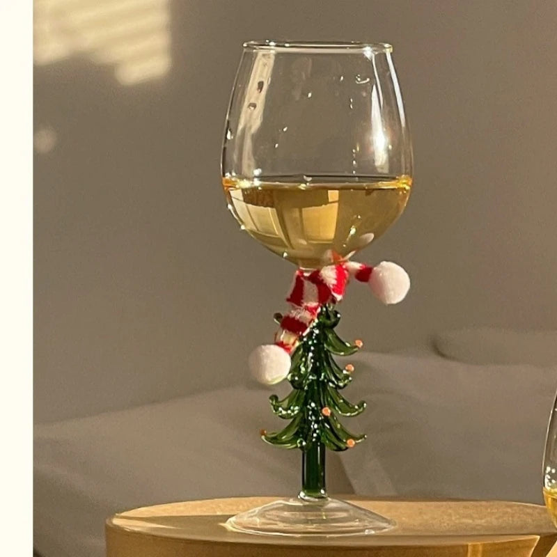 Verre à vin de Noël