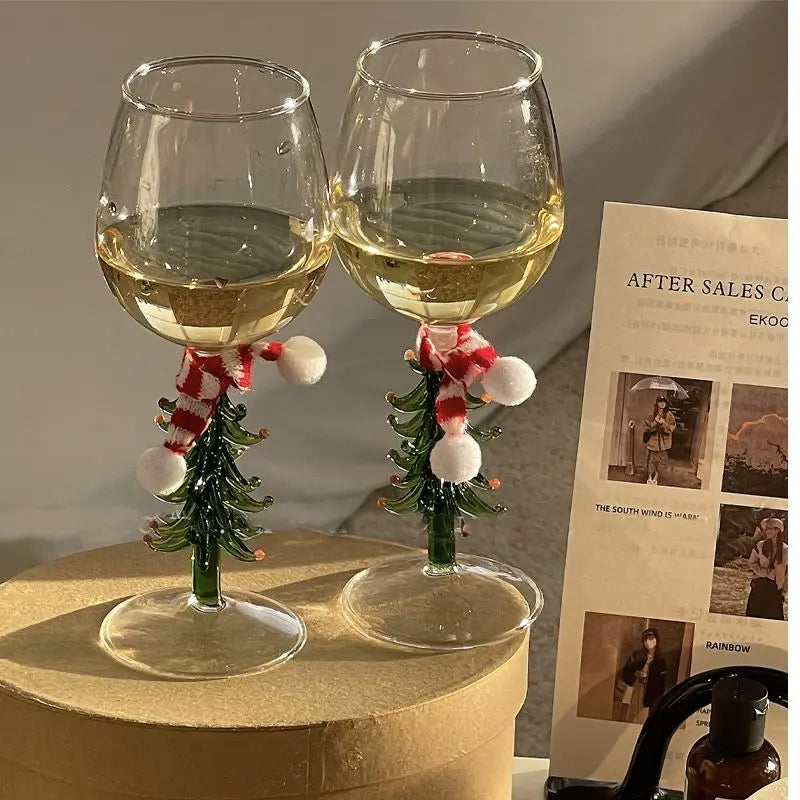 Verre à vin de Noël