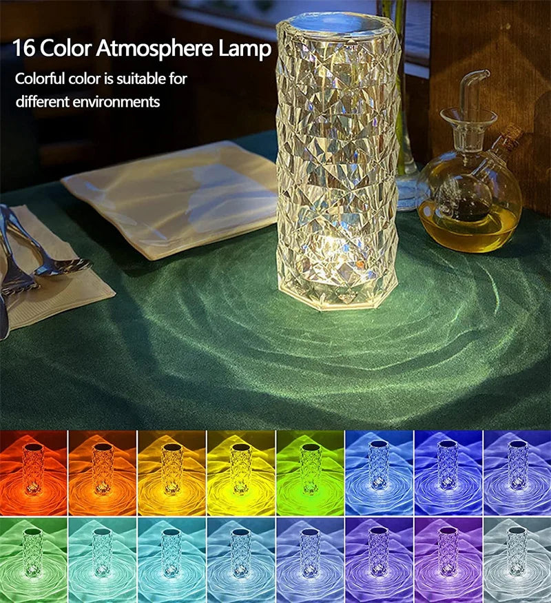 LED Crystal Table Lamp