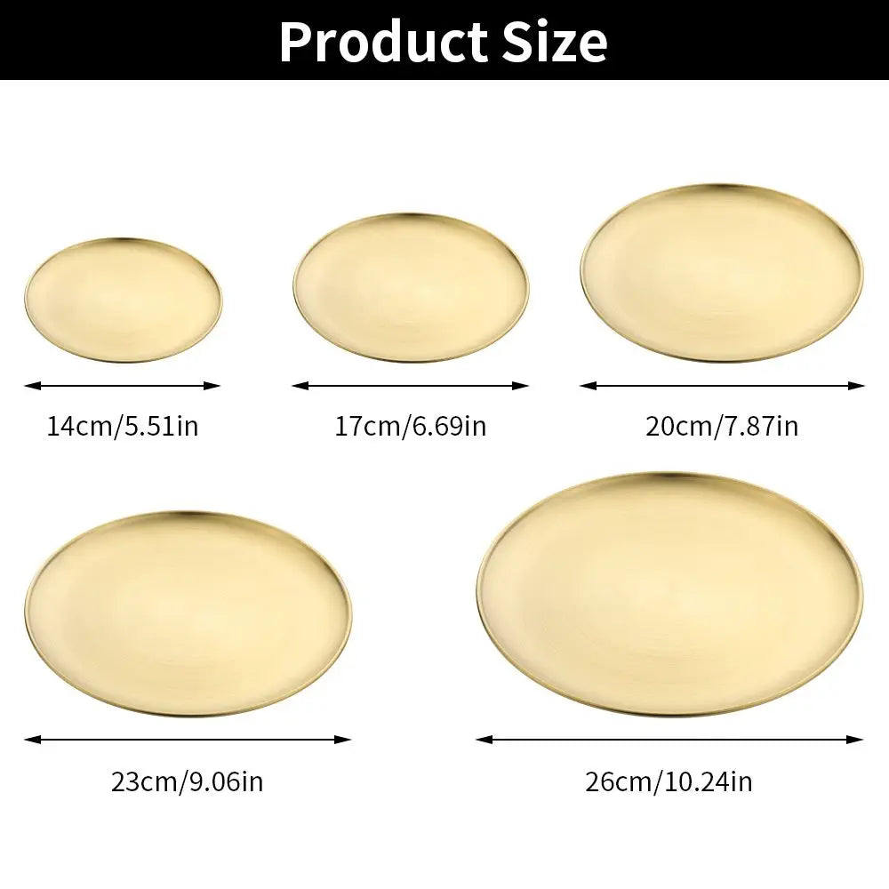 Assiette ronde en acier inoxydable