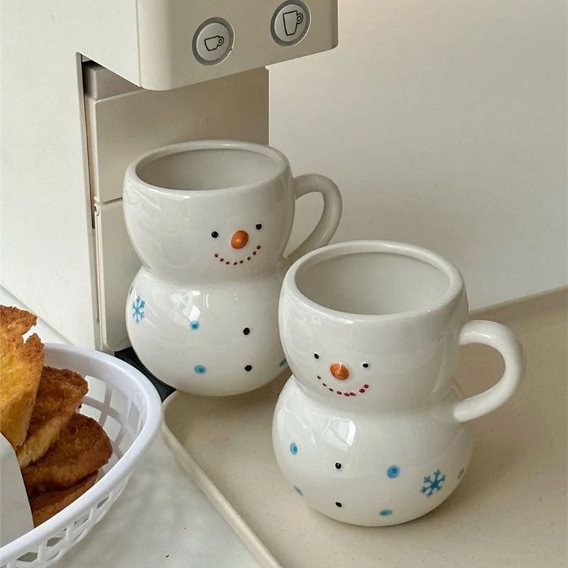 Tasse en céramique bonhomme de neige