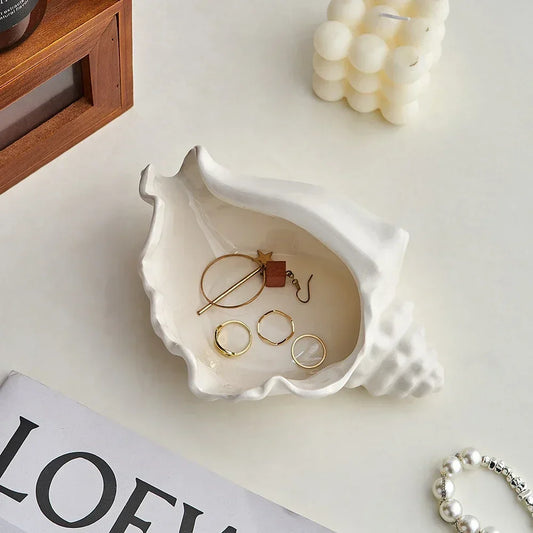 Ceramic Sea Shell Storage Ornaments 